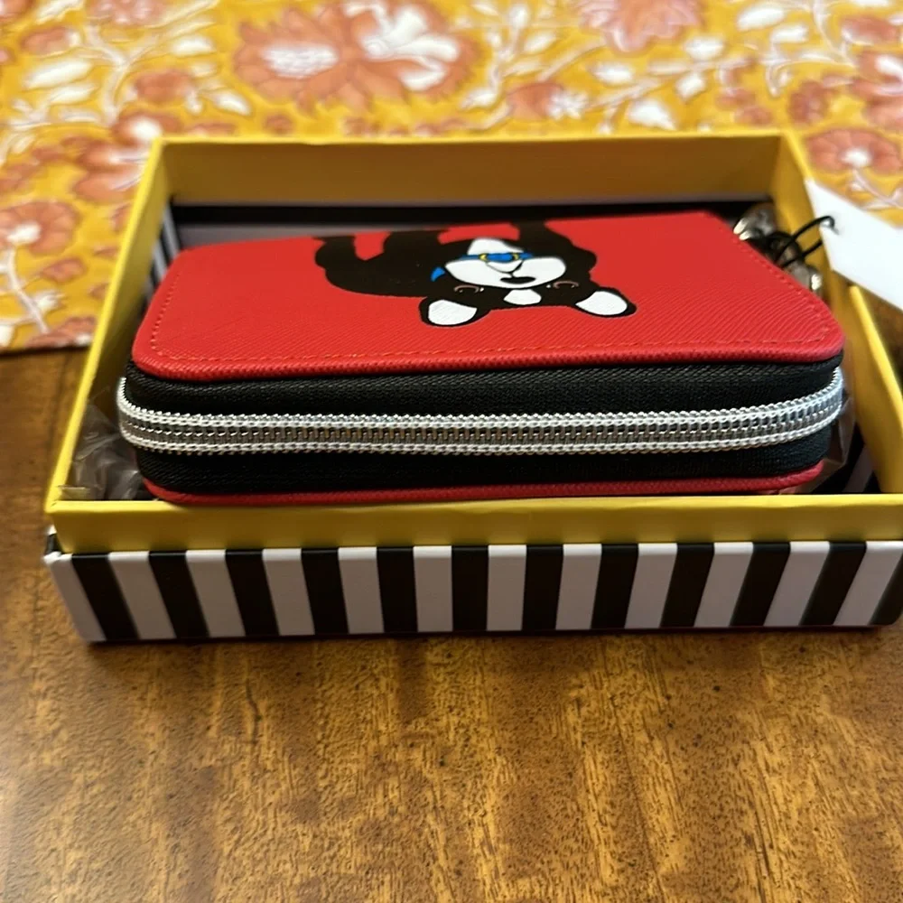 Marc Tetro French Bulldog Zipper Small Wallet Wristlet with Gift Box